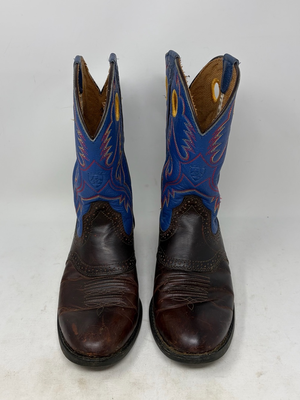 Ariat Kids Leather Western Cowboy Boot Size 3 - Picture 2 of 9